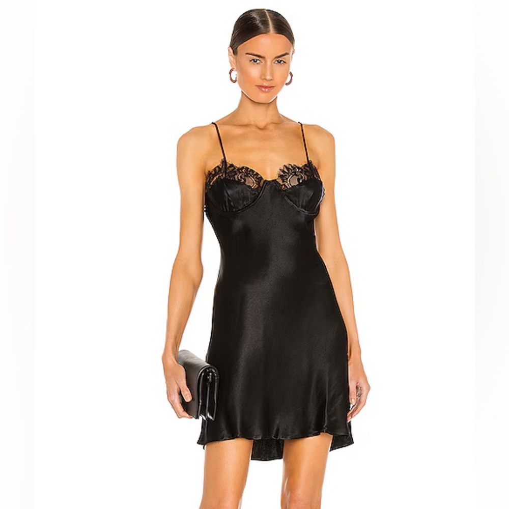 Bardot lace slip mini dress